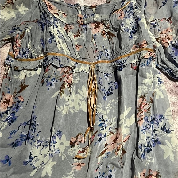 Free People Marney Mini Dress in Blue Combo - Picture 7 of 16